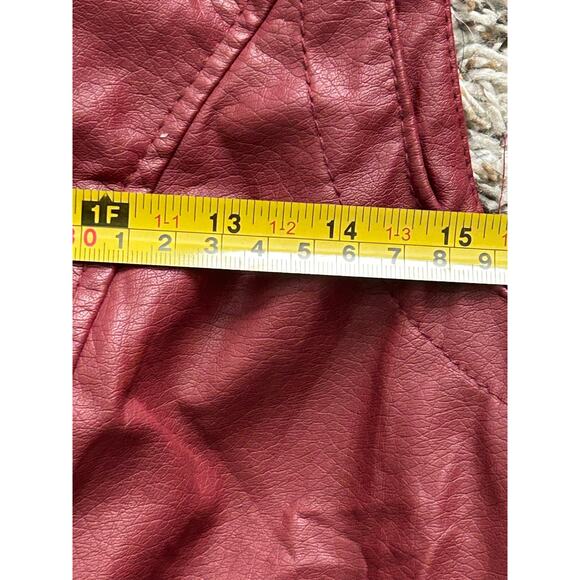Womens Wet Seal Hooded Sweater Burgundy & Gray Color Size M Sleeveless - Picture 6 of 7